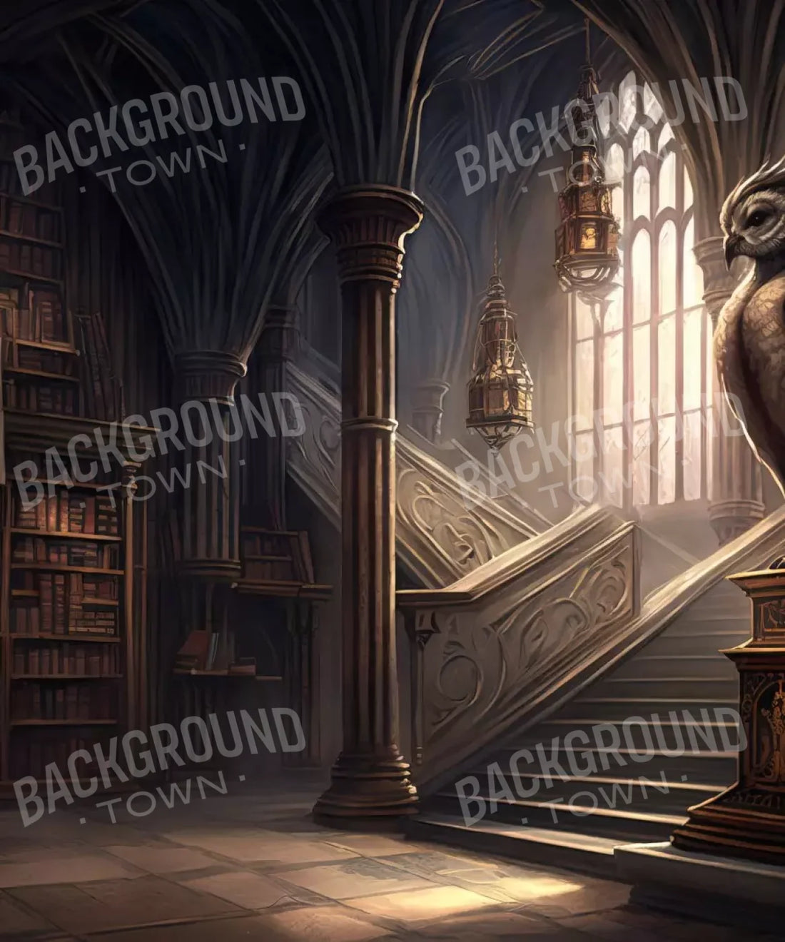 Library School Hall Backdrop for Photography