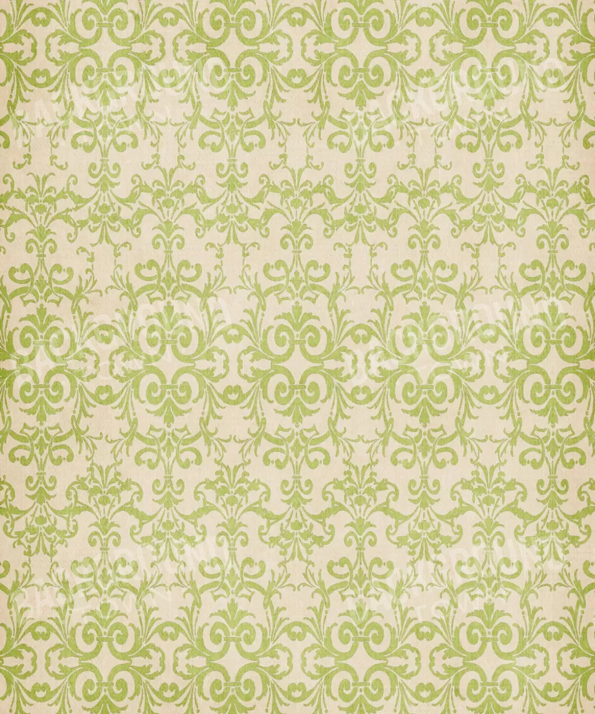 Green Damask Backdrop for Photography