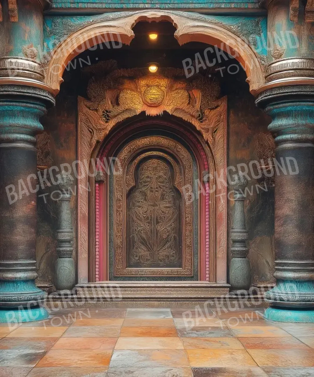 Blue , Brown Backdrop for Photography