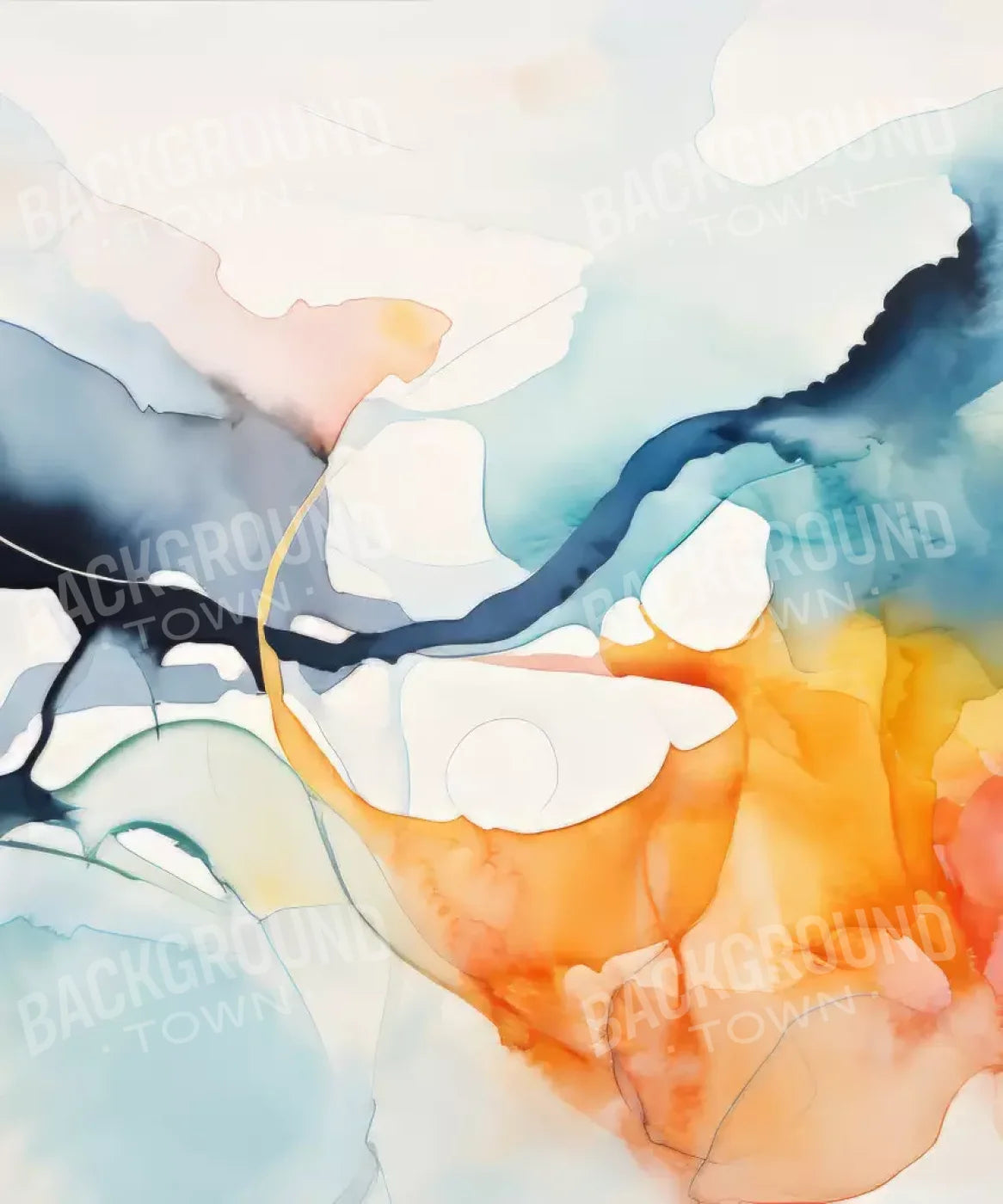Watercolor, Blue, Multi Color Backdrop for Photography