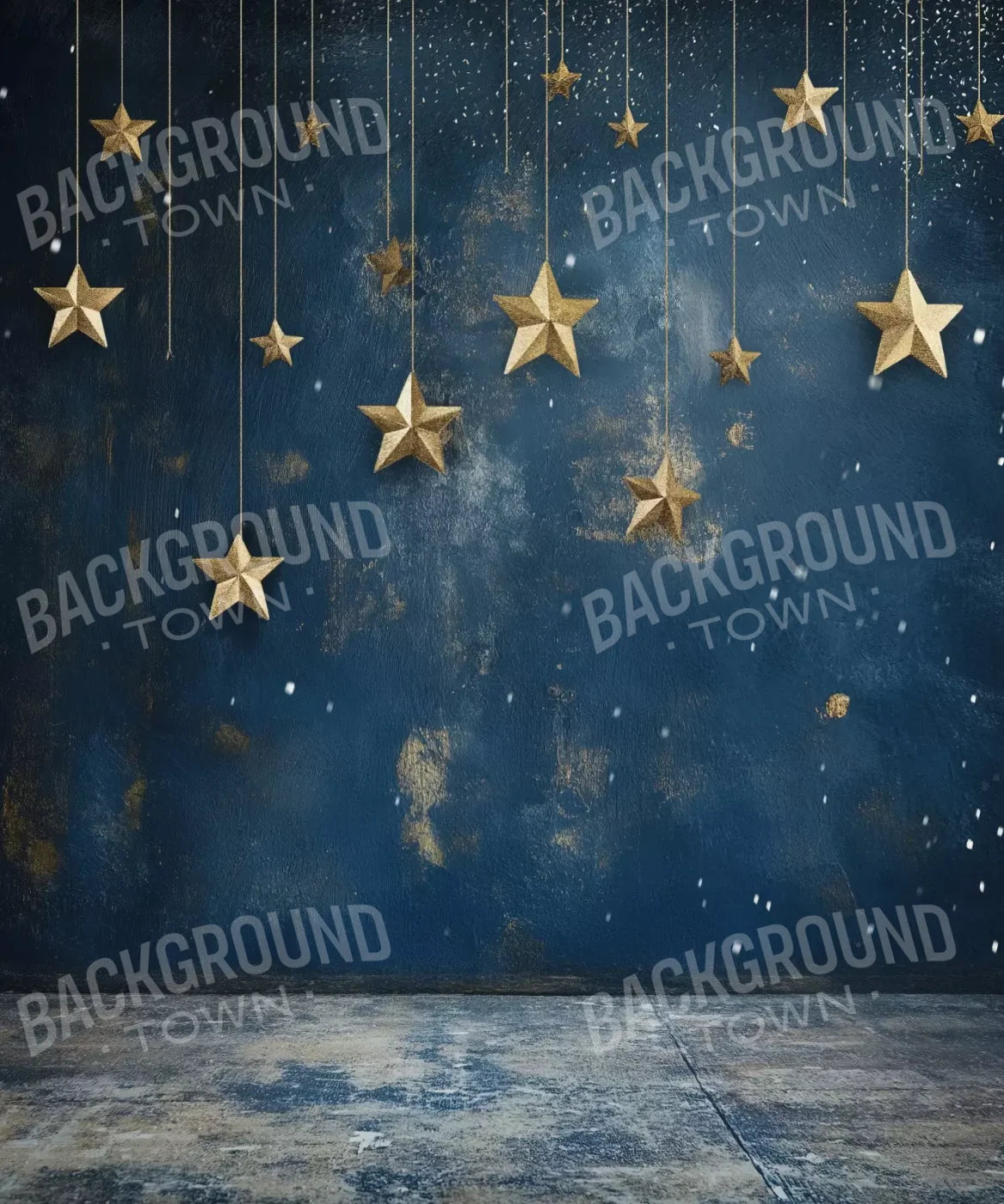 Blue , Gold Backdrop for Photography