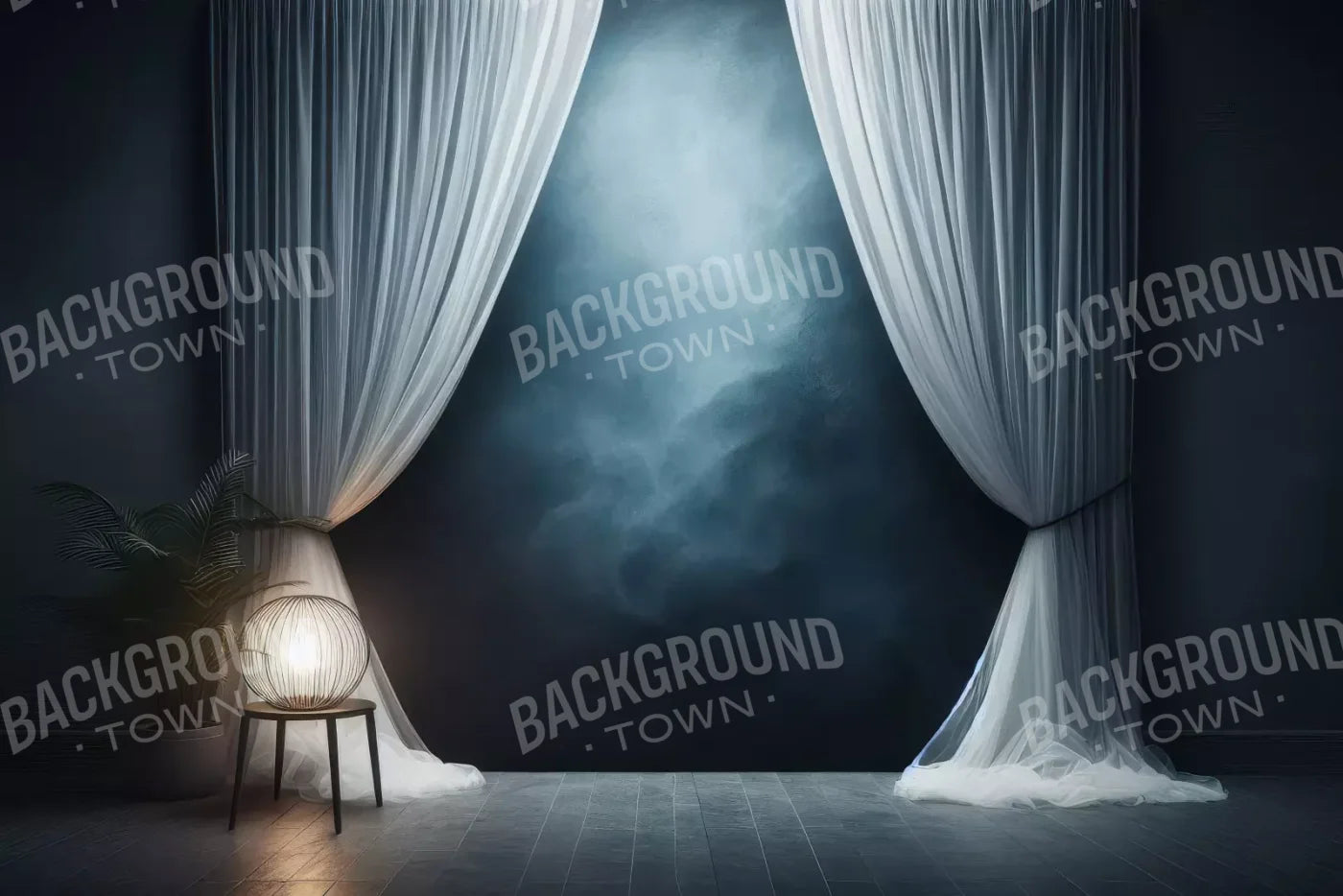 Amora Blue Curtain Wall 12’X8’ Ultracloth (144 X 96 Inch) Backdrop