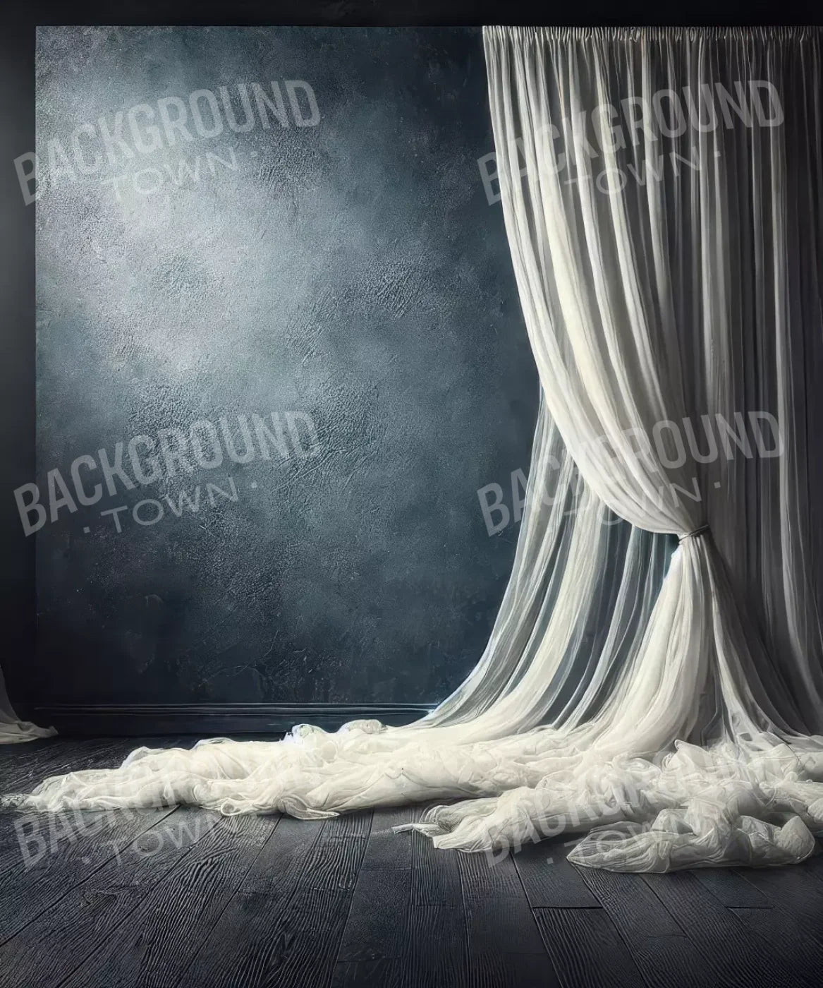 Amora Blue Curtain Wall I 10’X12’ Ultracloth (120 X 144 Inch) Backdrop