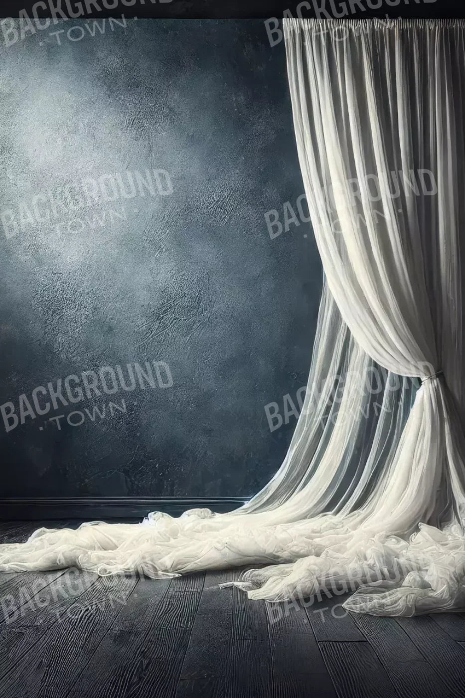 Amora Blue Curtain Wall I 8’X12’ Ultracloth (96 X 144 Inch) Backdrop