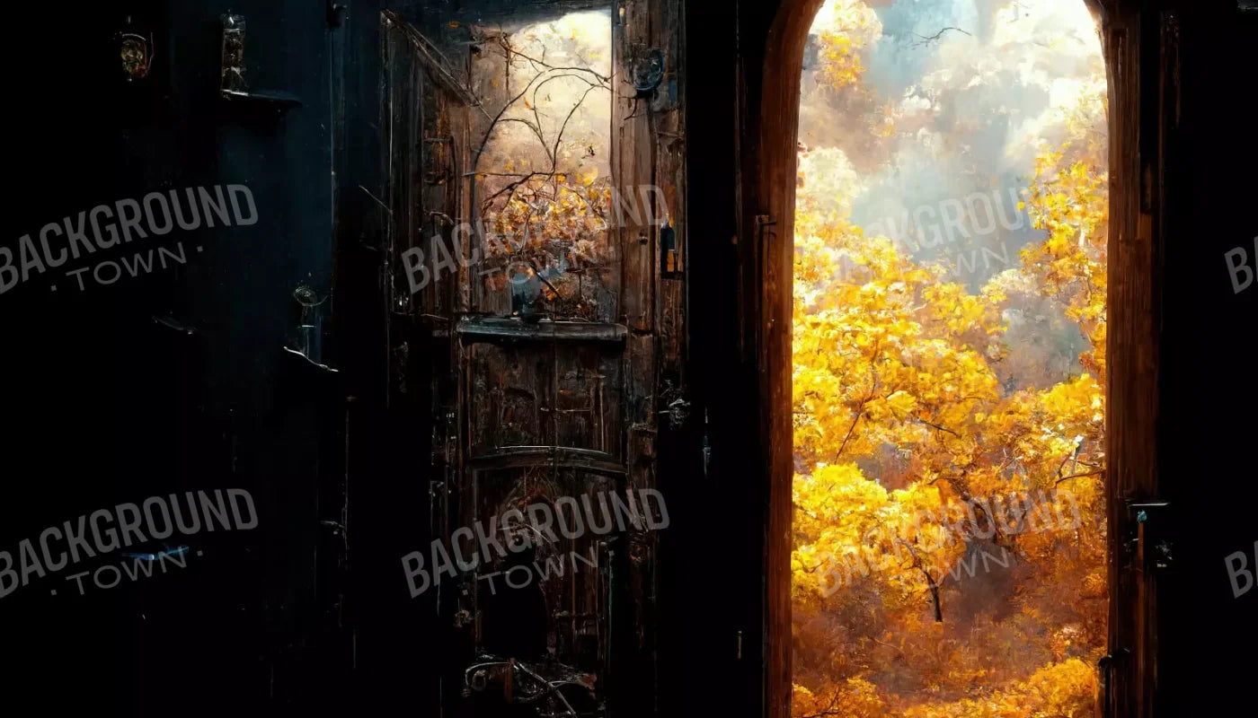 Ancient Autumn Doorway 14’X8’ Ultracloth (168 X 96 Inch) Backdrop
