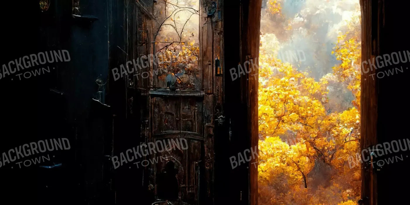 Ancient Autumn Doorway 20’X10’ Ultracloth (240 X 120 Inch) Backdrop