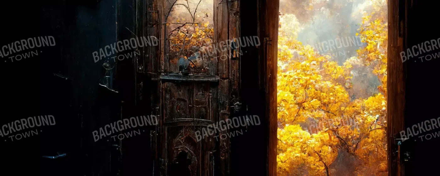 Ancient Autumn Doorway 20’X8’ Ultracloth (240 X 96 Inch) Backdrop
