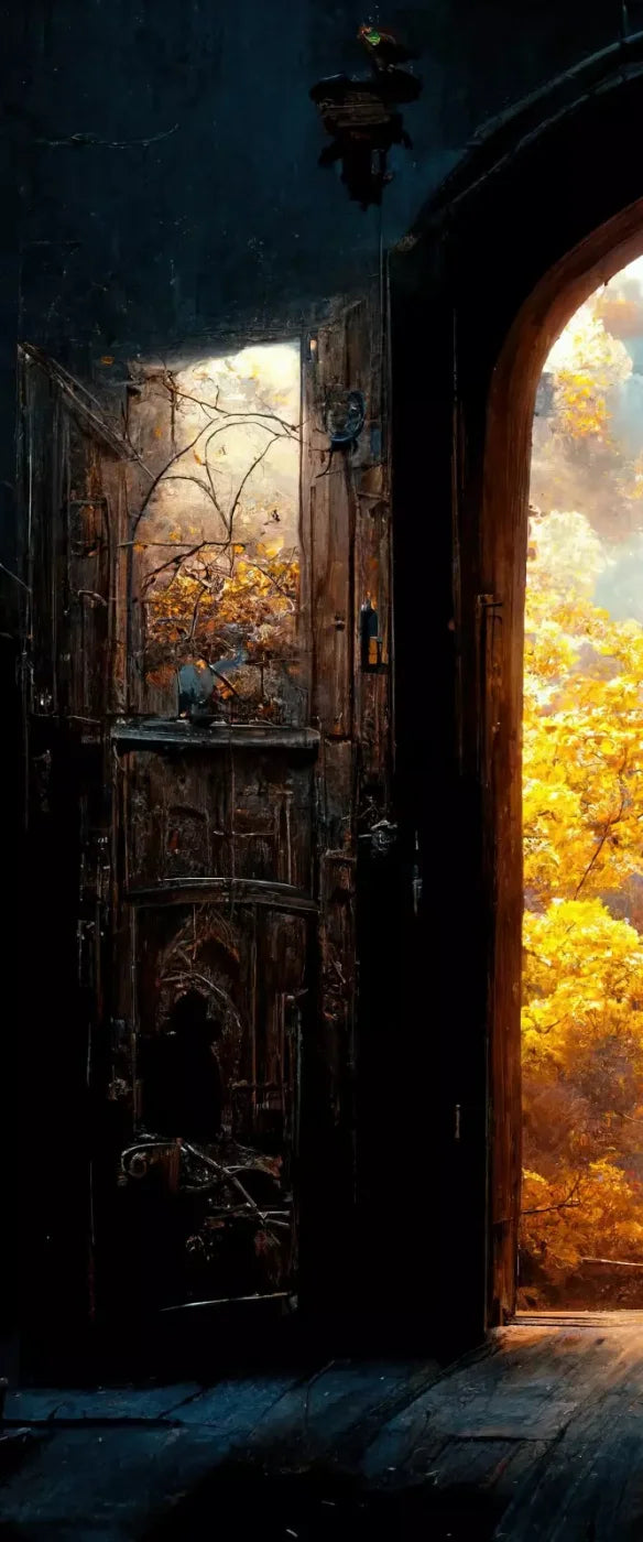 Ancient Autumn Doorway 5’X12’ Ultracloth For Westcott X-Drop (60 X 144 Inch) Backdrop