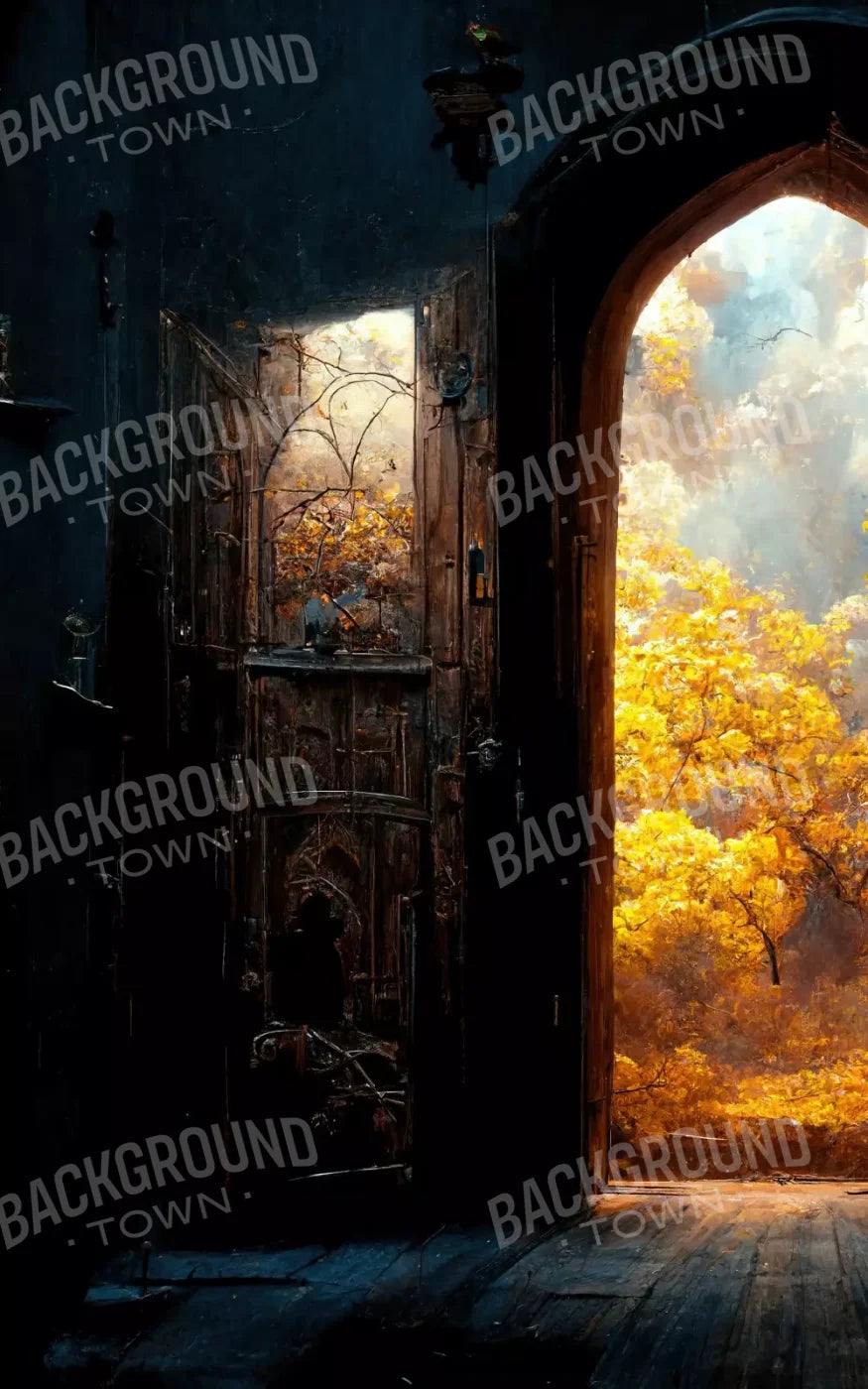 Ancient Autumn Doorway 5’X8’ Ultracloth (60 X 96 Inch) Backdrop