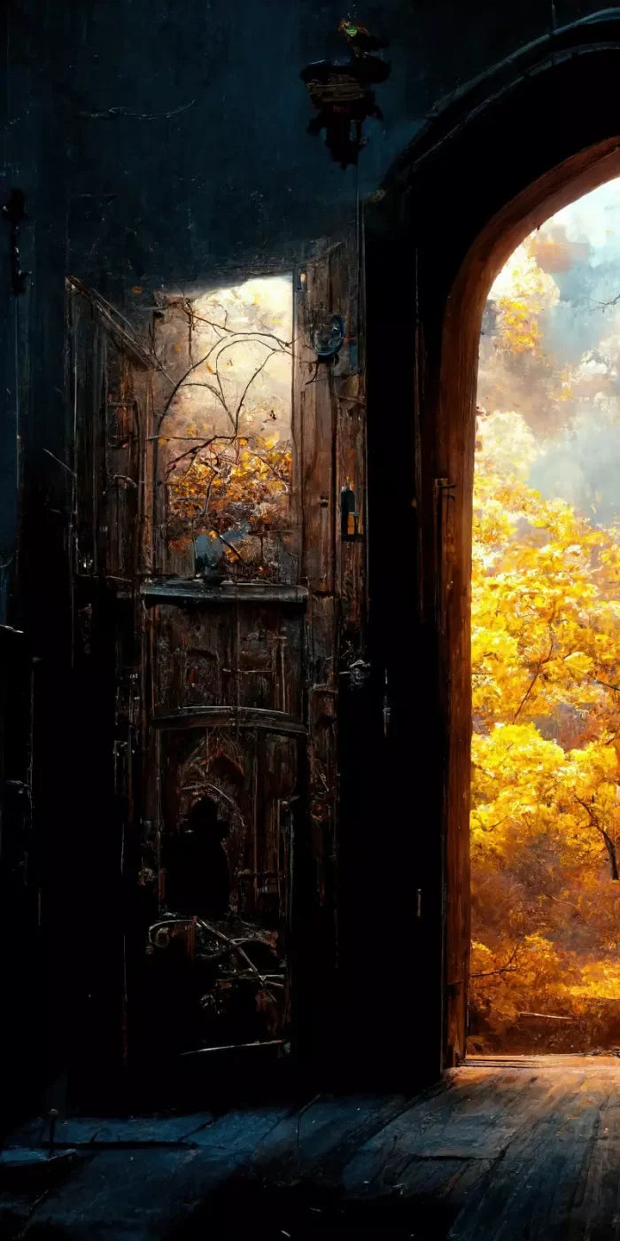 Ancient Autumn Doorway 8’X16’ Ultracloth (96 X 192 Inch) Backdrop