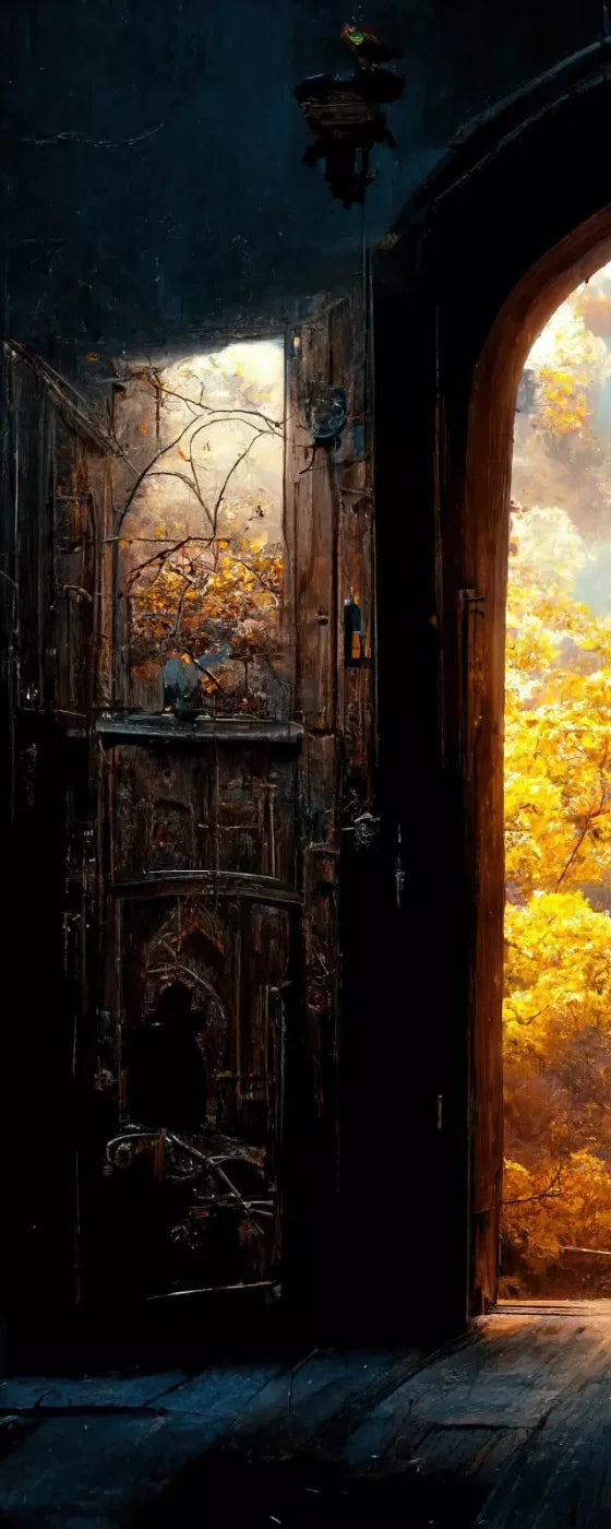 Ancient Autumn Doorway 8’X20’ Ultracloth (96 X 240 Inch) Backdrop
