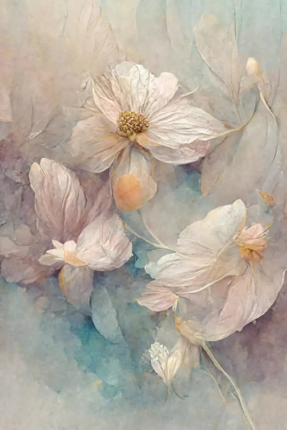 Angel Flowers 2 5X76 For Lvl Up Backdrop System ( 60 X 90 Inch )