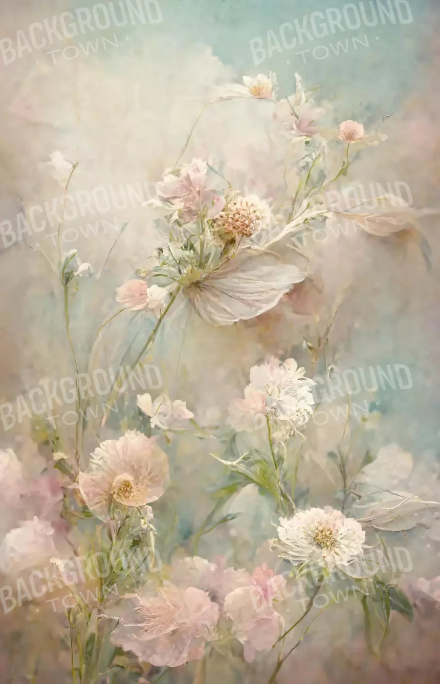 Angel Flowers 3 8X12 Ultracloth ( 96 X 144 Inch ) Backdrop