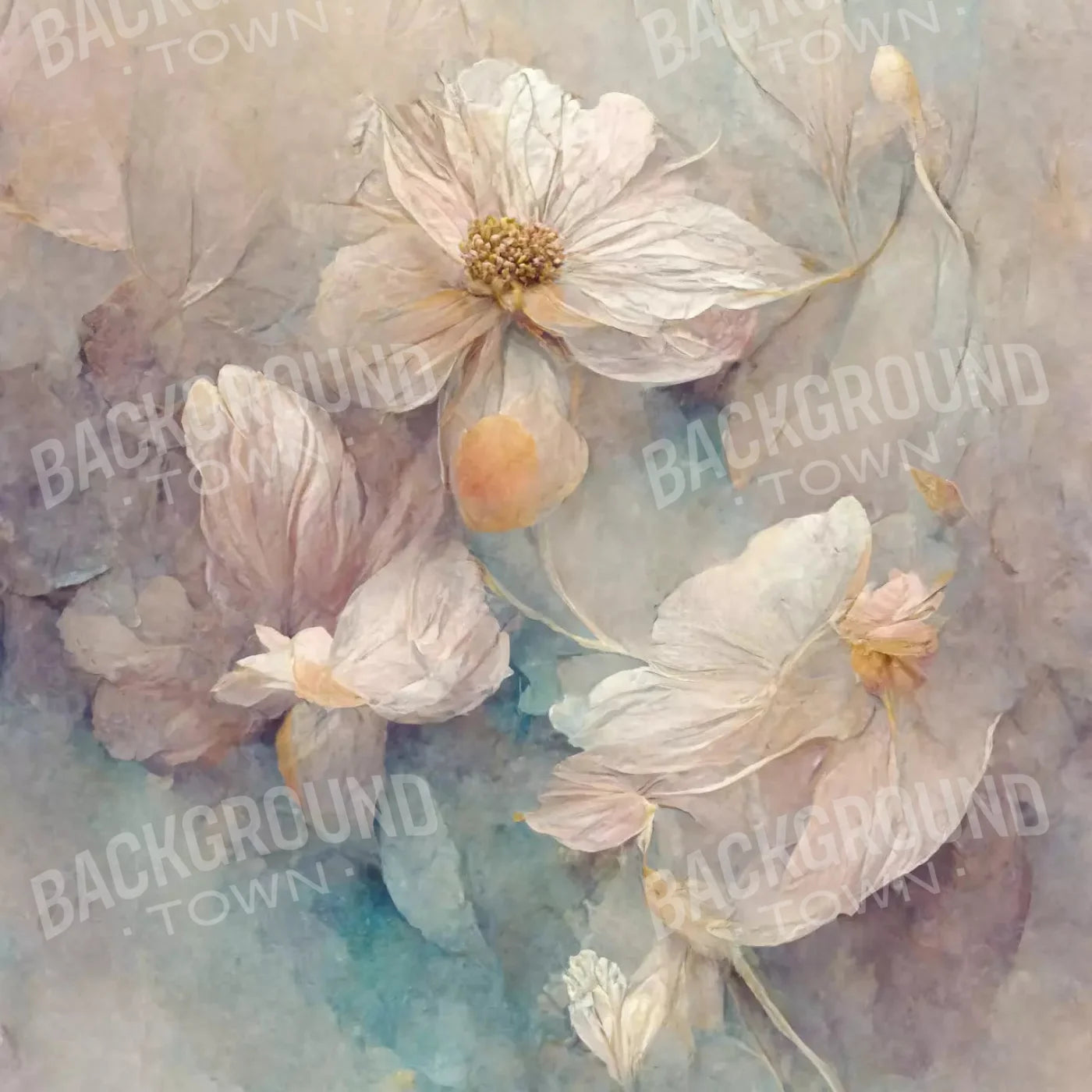 Angel Flowers 2 8X8 Fleece ( 96 X Inch ) Backdrop
