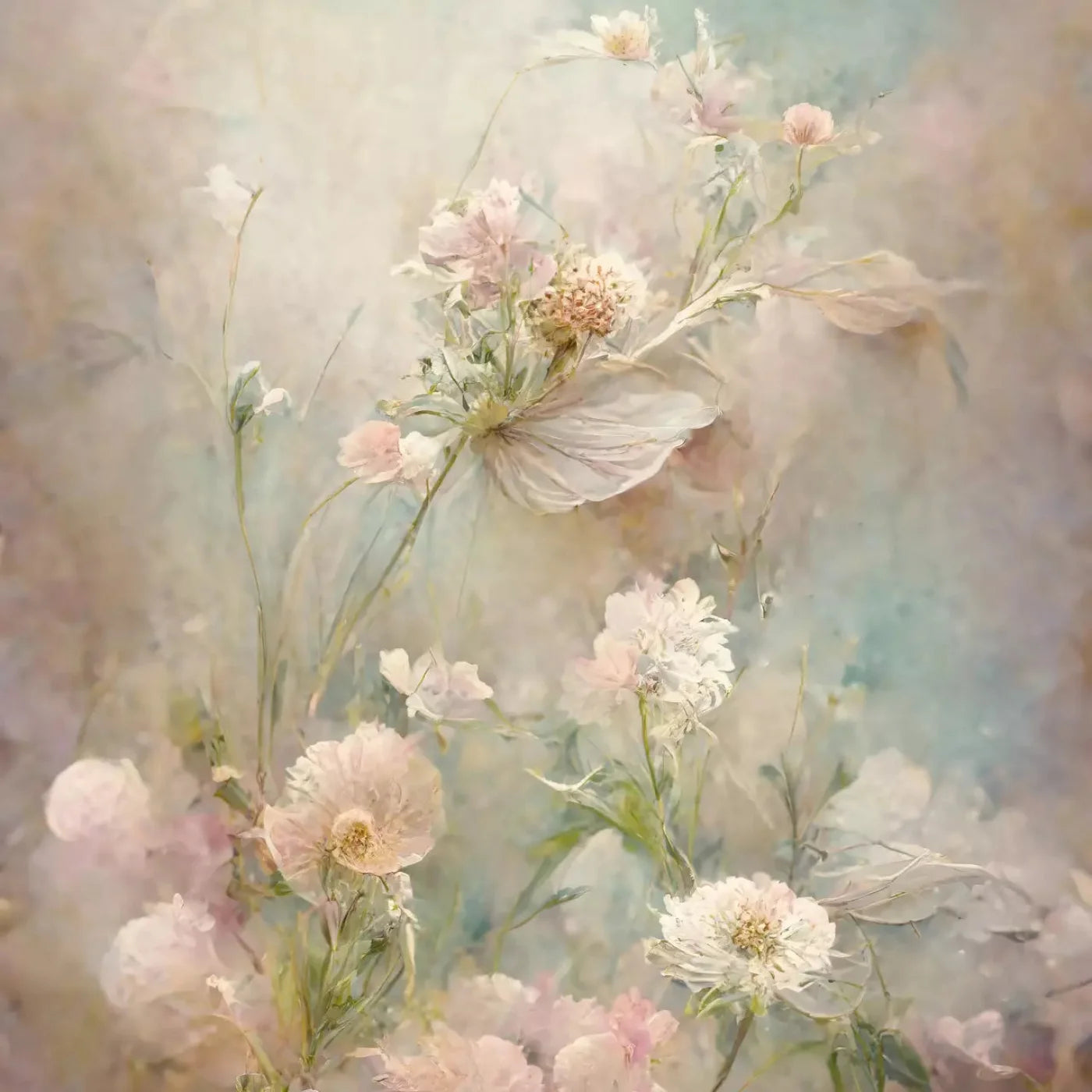 Angel Flowers 3 8X8 Fleece ( 96 X Inch ) Backdrop
