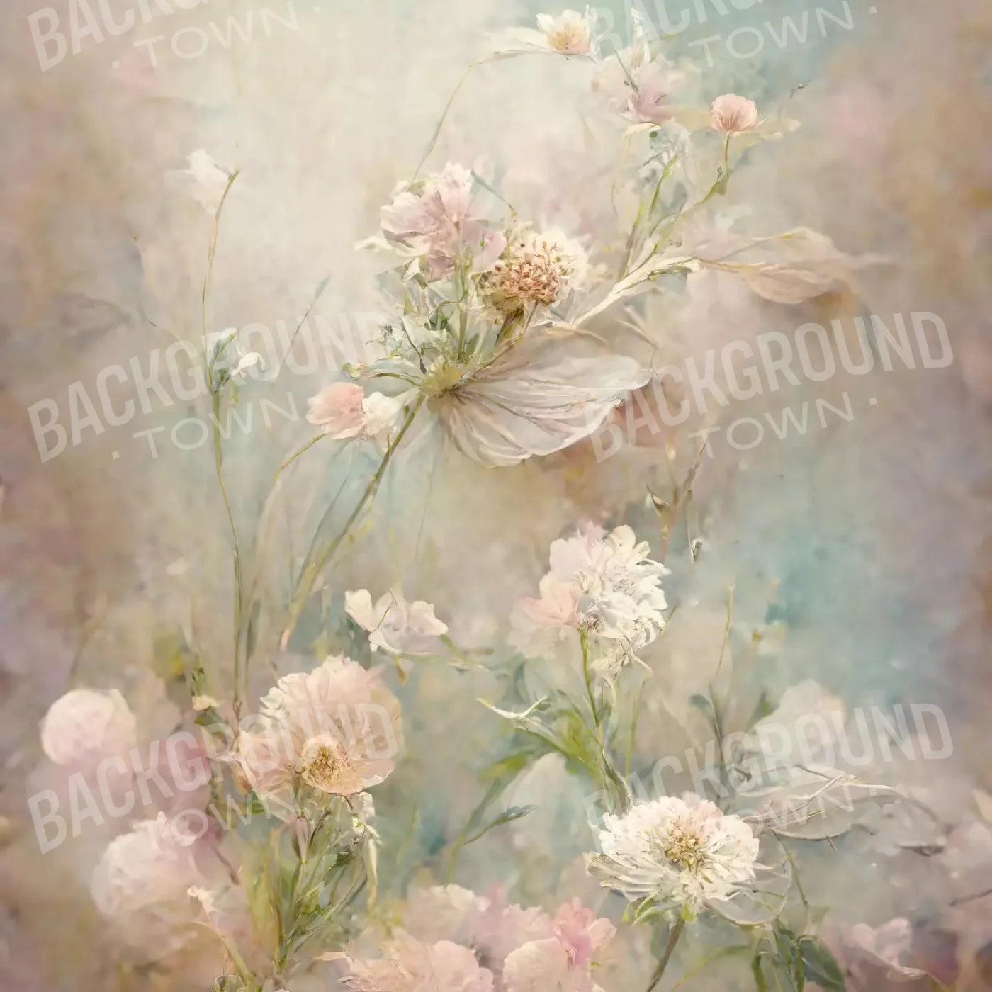 Angel Flowers 3 8X8 Fleece ( 96 X Inch ) Backdrop