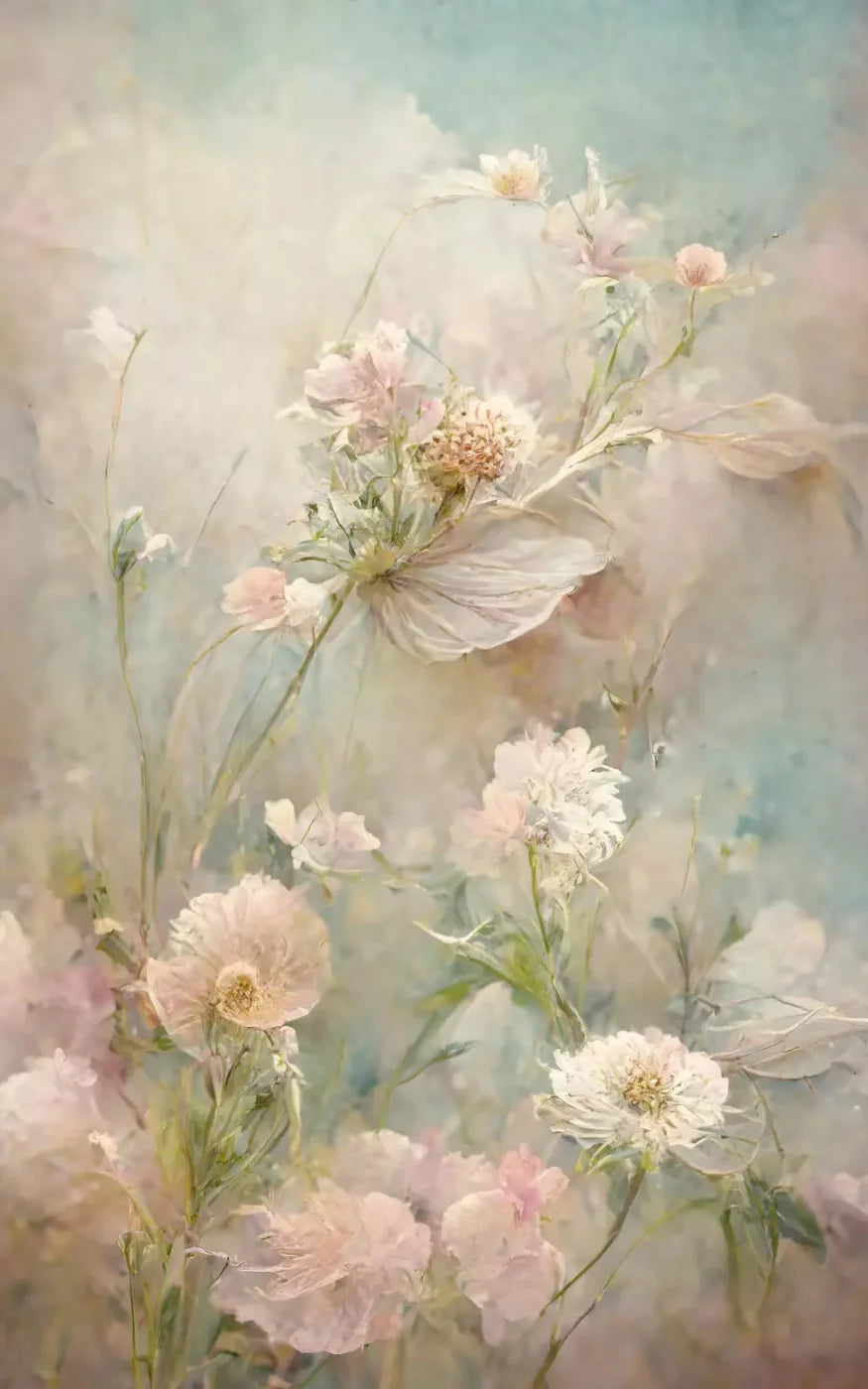 Angel Flowers 3 9X14 Ultracloth ( 108 X 168 Inch ) Backdrop