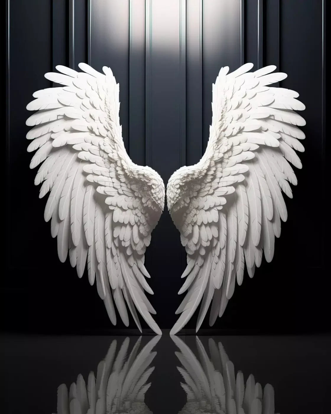Angel Wings 8X10 Fleece ( 96 X 120 Inch ) Backdrop