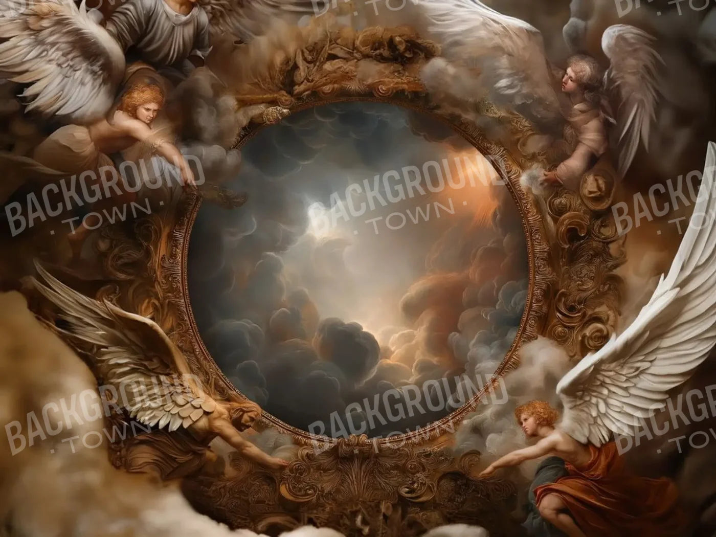 Angels Of The Clouds 8’x6’ Fleece (96 x 72 inch) Backdrop