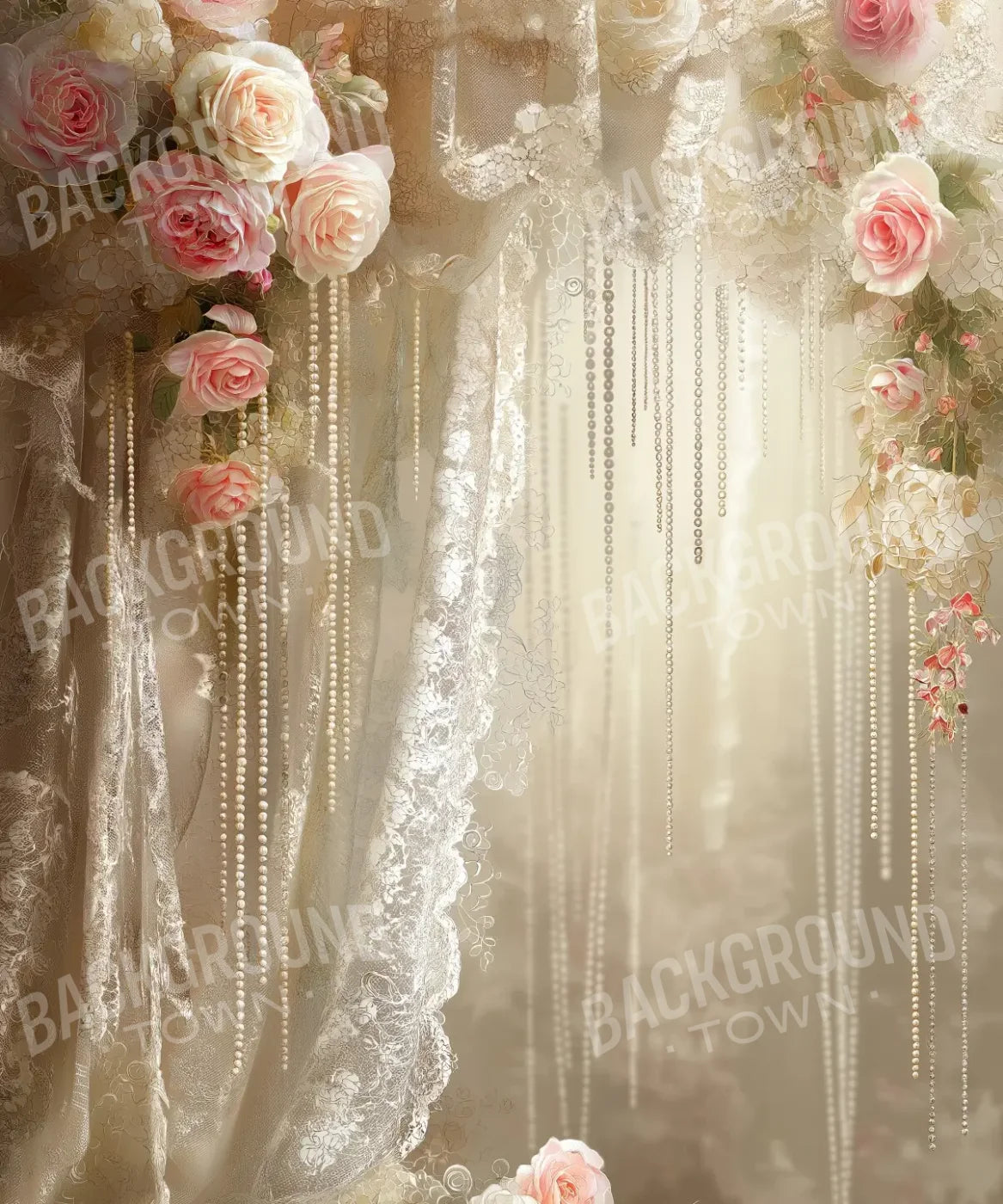 Antique Lace And Pearls 2 10’x12’ UltraCloth (120 x 144 inch) Backdrop