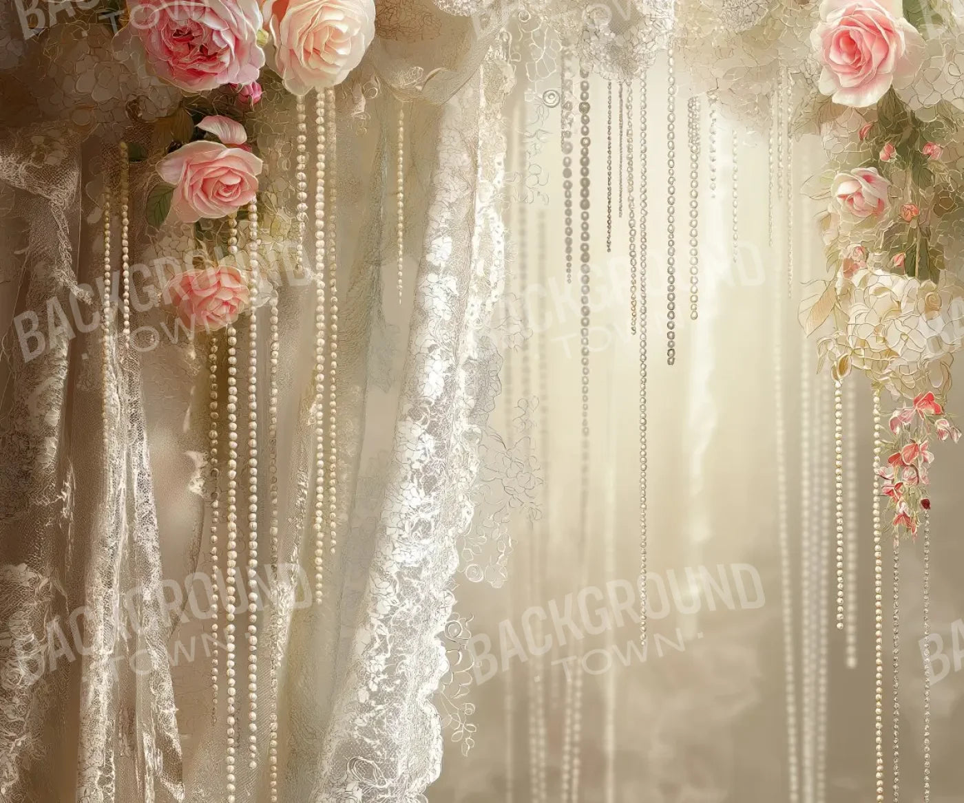 Antique Lace And Pearls 2 12’x10’ UltraCloth (144 x 120 inch) Backdrop