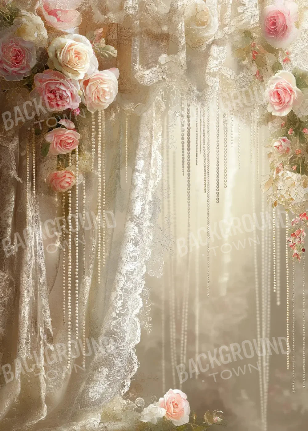 Antique Lace And Pearls 2 5’x7’ UltraCloth (60 x 84 inch) Backdrop