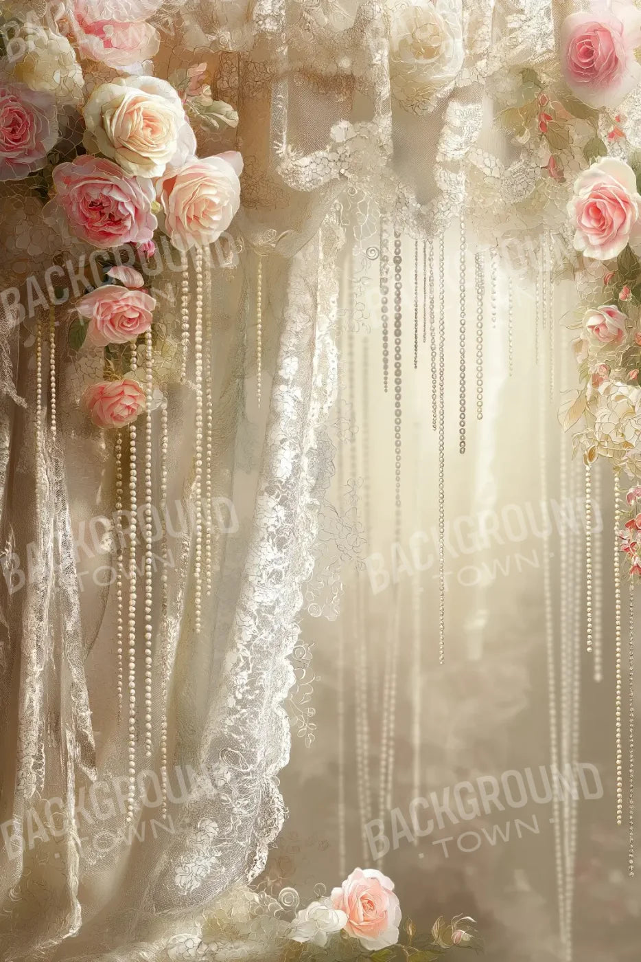 Antique Lace And Pearls 2 8’x12’ UltraCloth (96 x 144 inch) Backdrop