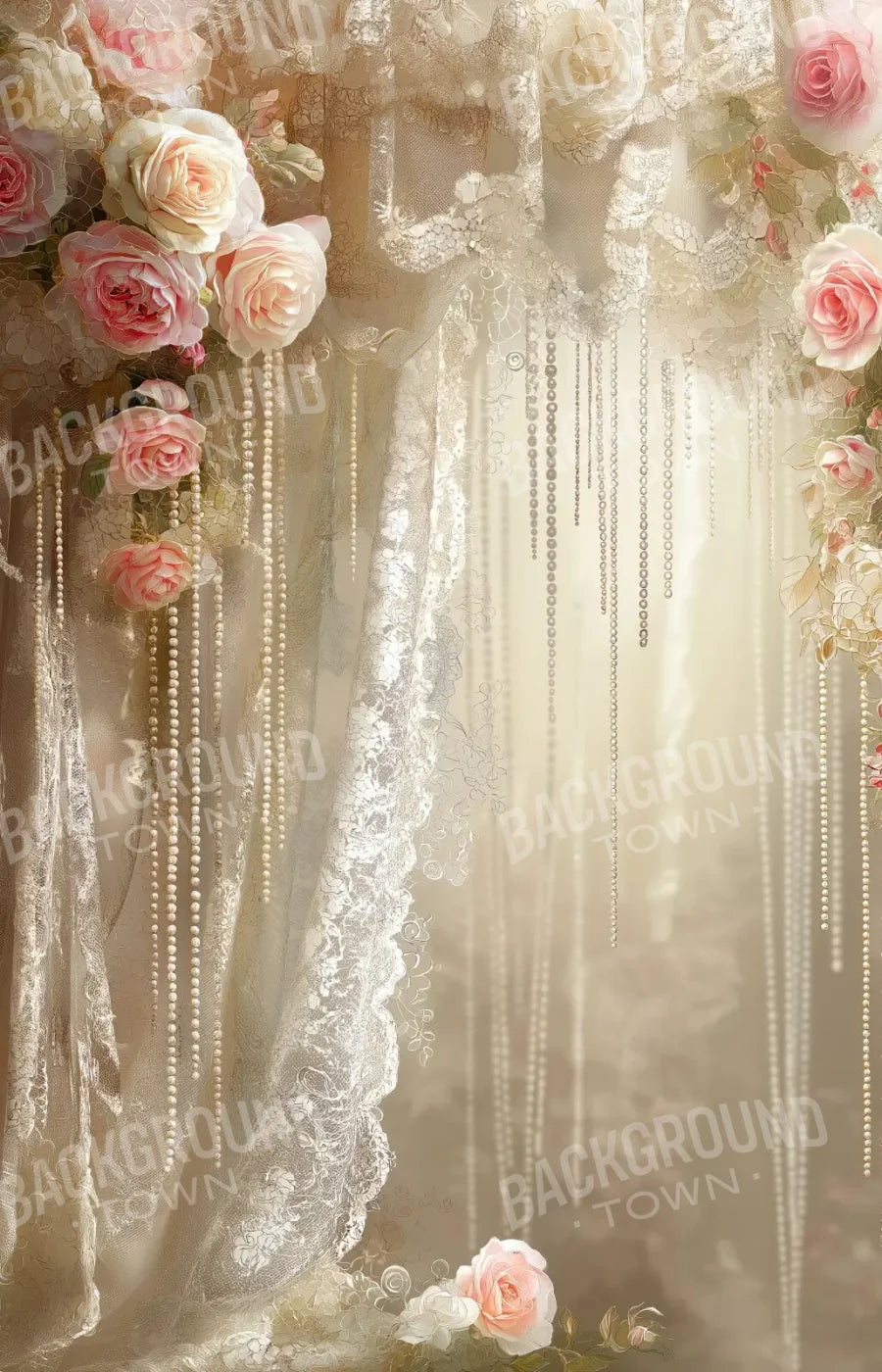 Antique Lace And Pearls 2 9’x14’ UltraCloth (108 x 168 inch) Backdrop