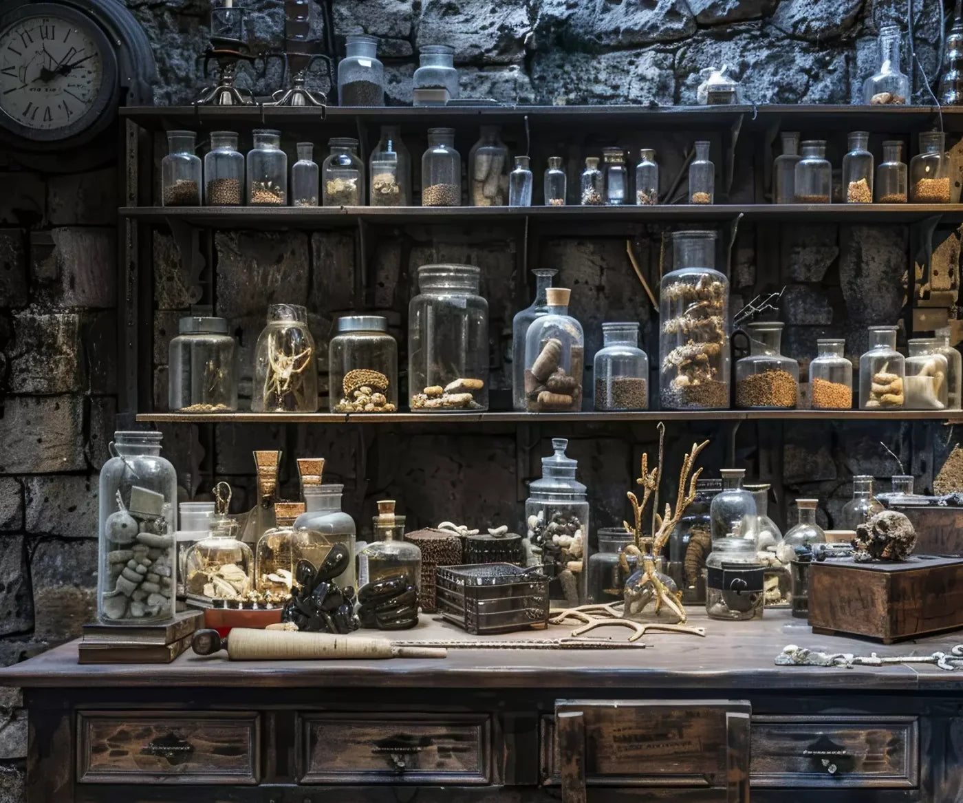 Apothecary 5’X4’2 Fleece (60 X 50 Inch) Backdrop