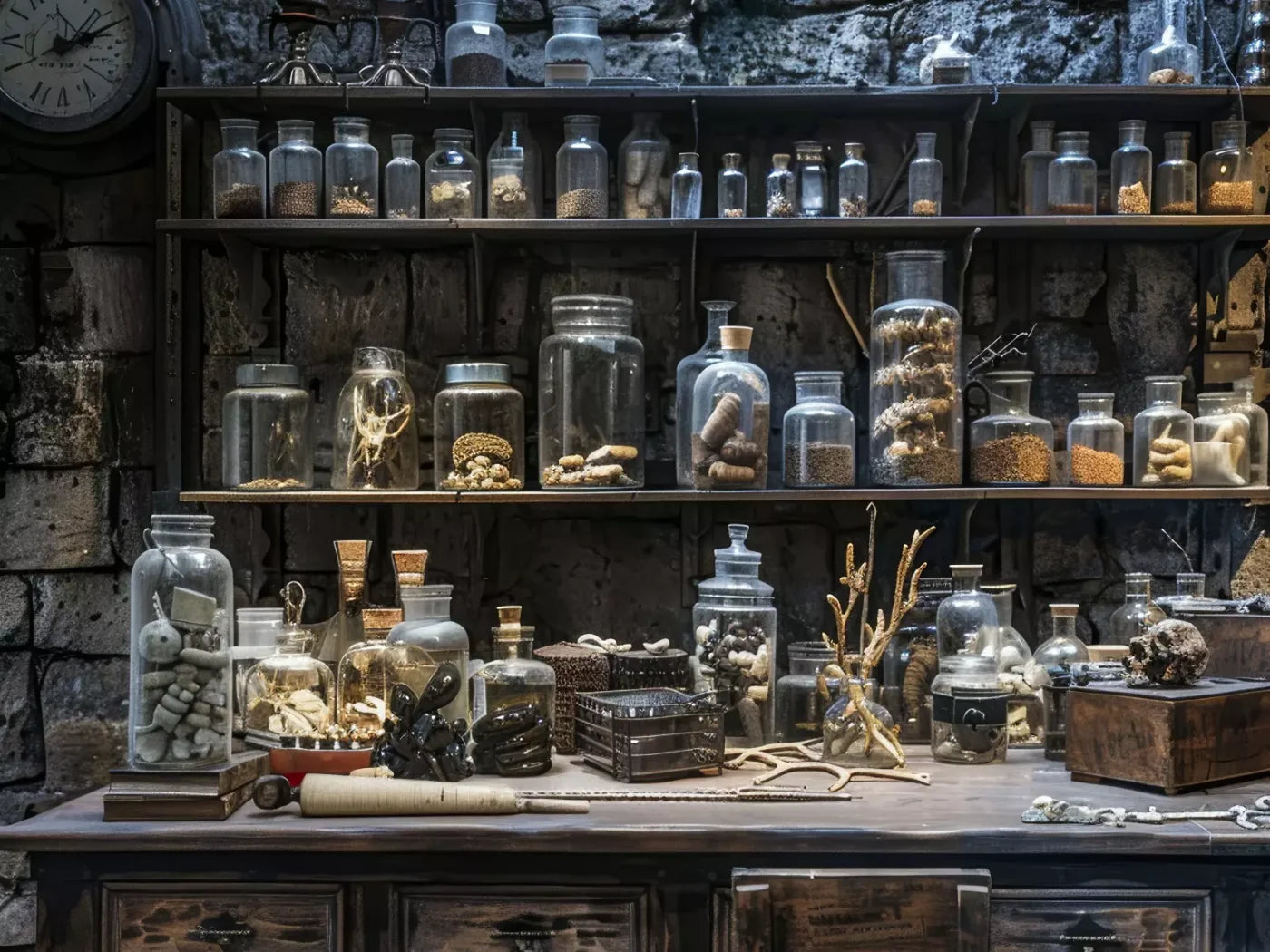 Apothecary 6’8X5’ Fleece (80 X 60 Inch) Backdrop