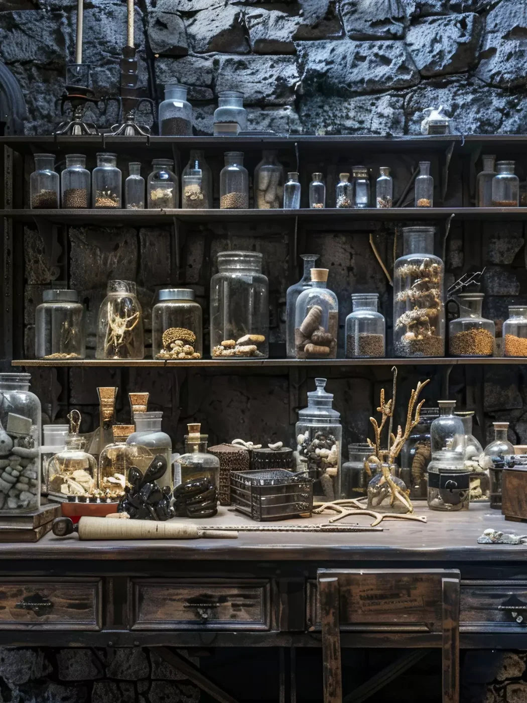 Apothecary 6’X8’ Fleece (72 X 96 Inch) Backdrop