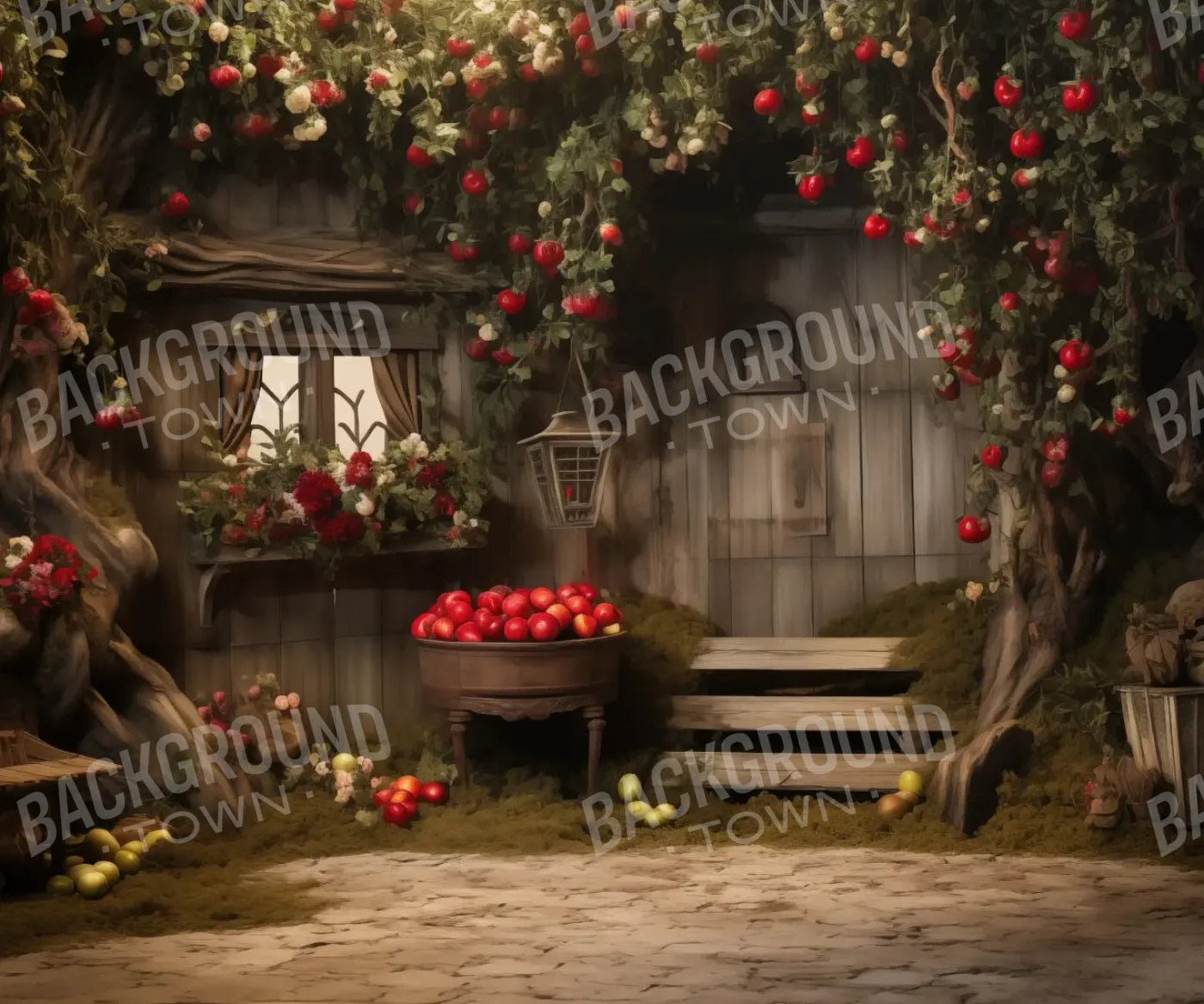 Brown Red Green Backdrop for Photography