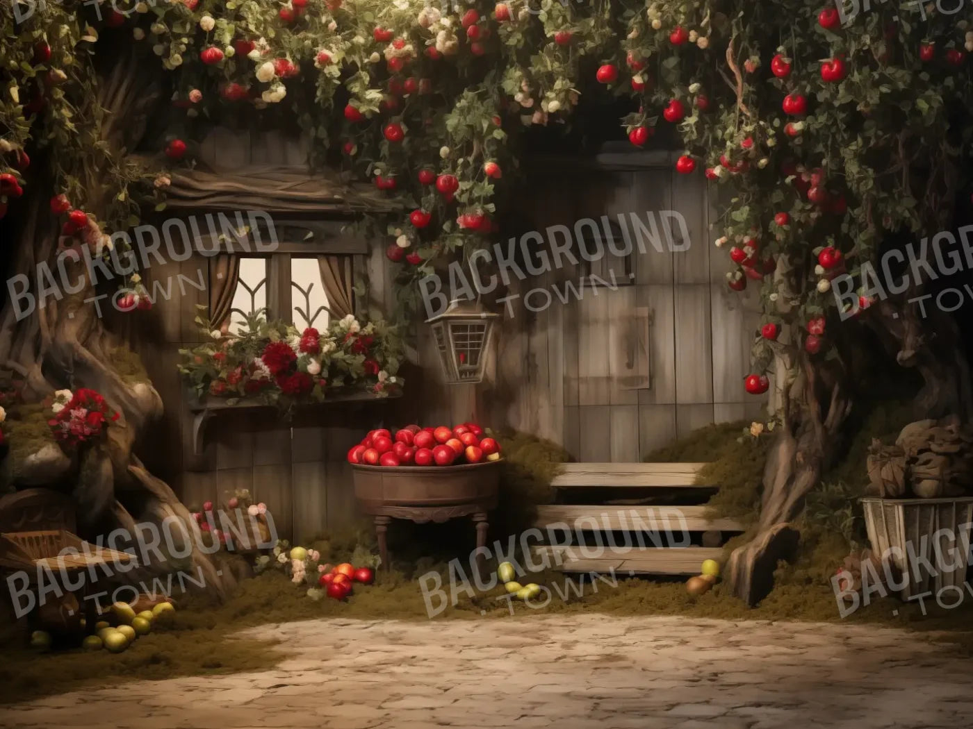Apple Cellar 6’8x5’ Fleece (80 x 60 inch) Backdrop