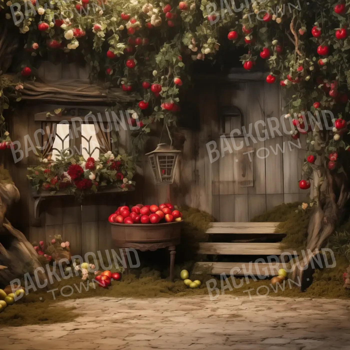 Apple Cellar 8’x8’ Fleece (96 x 96 inch) Backdrop