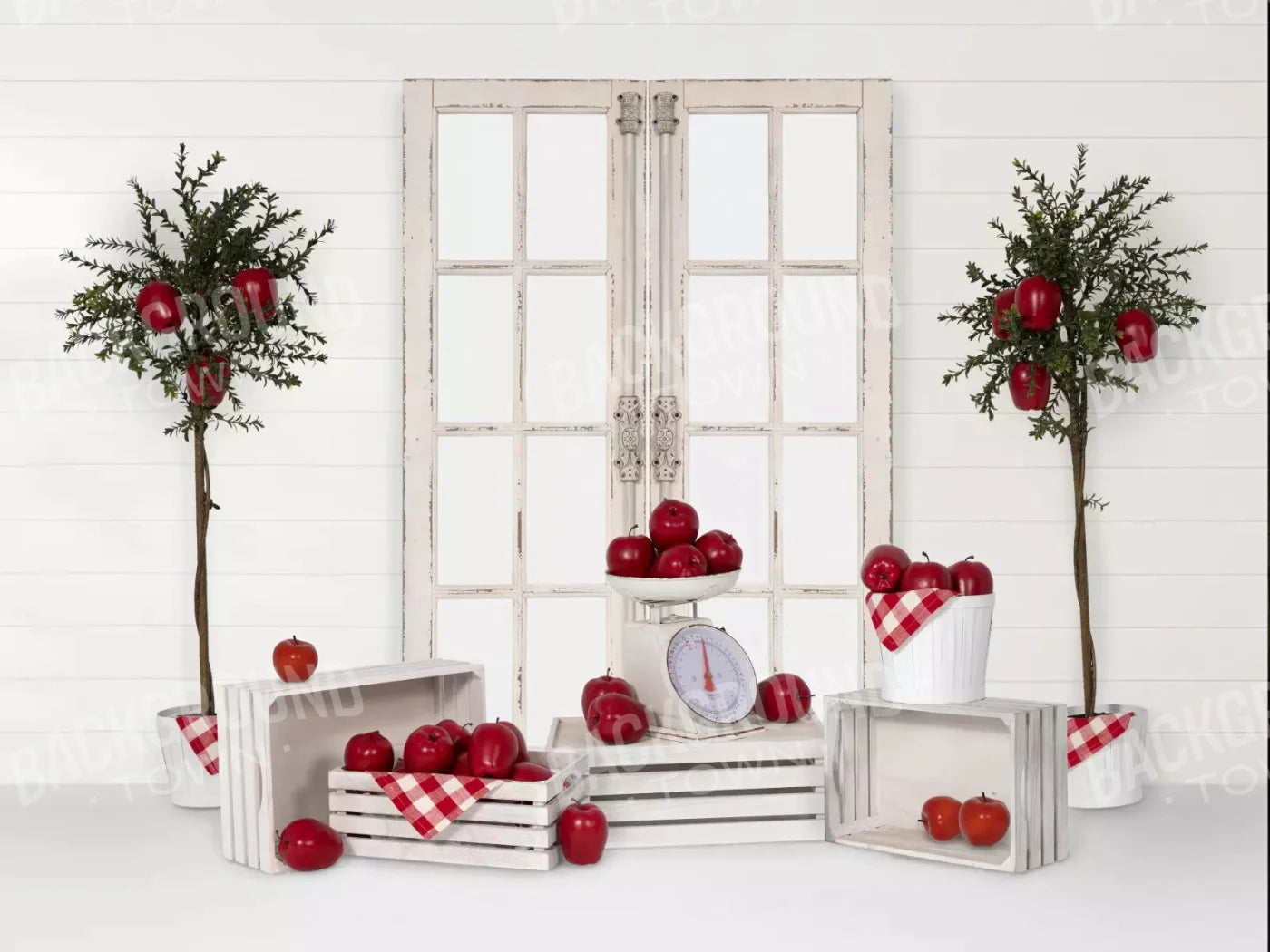 Apple Pickin 68X5 Fleece ( 80 X 60 Inch ) Backdrop