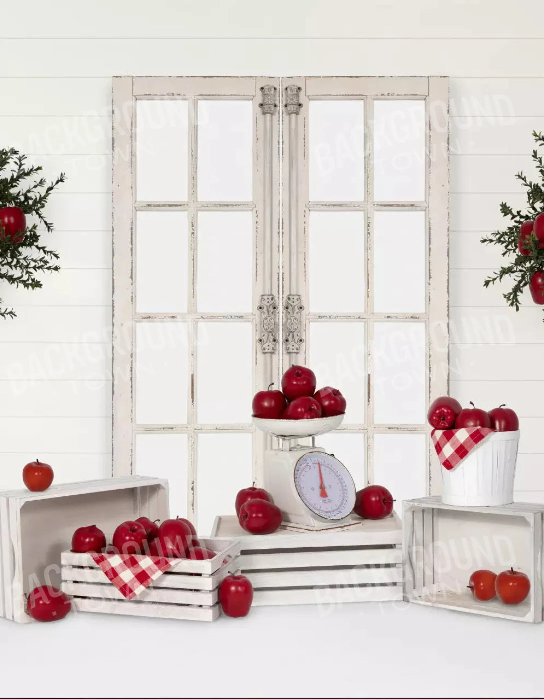 Apple Pickin 6X8 Fleece ( 72 X 96 Inch ) Backdrop