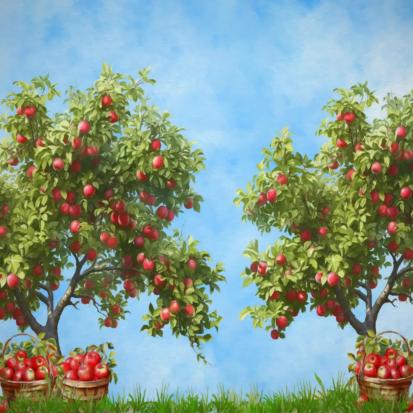 Apple Trees At Grandmas 10X10 Ultracloth ( 120 X Inch ) Backdrop