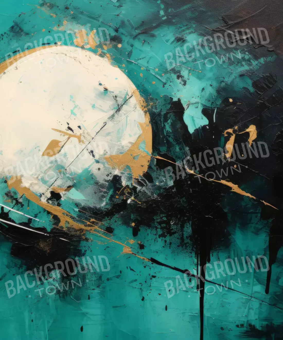 Green, Black Backdrop for Photography