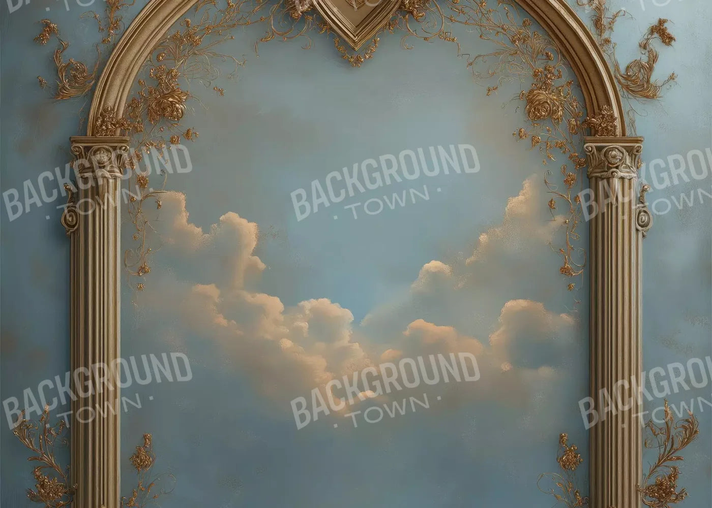 Archway Over Sky Painting 7’X5’ Ultracloth (84 X 60 Inch) Backdrop