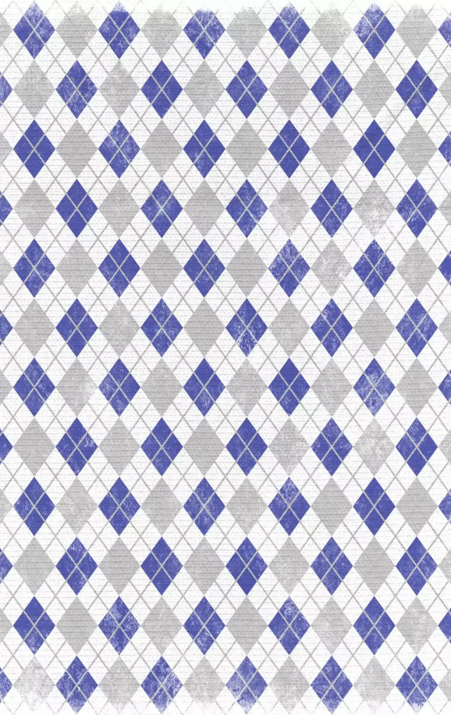 Argyle Blue 10X16 Ultracloth ( 120 X 192 Inch ) Backdrop