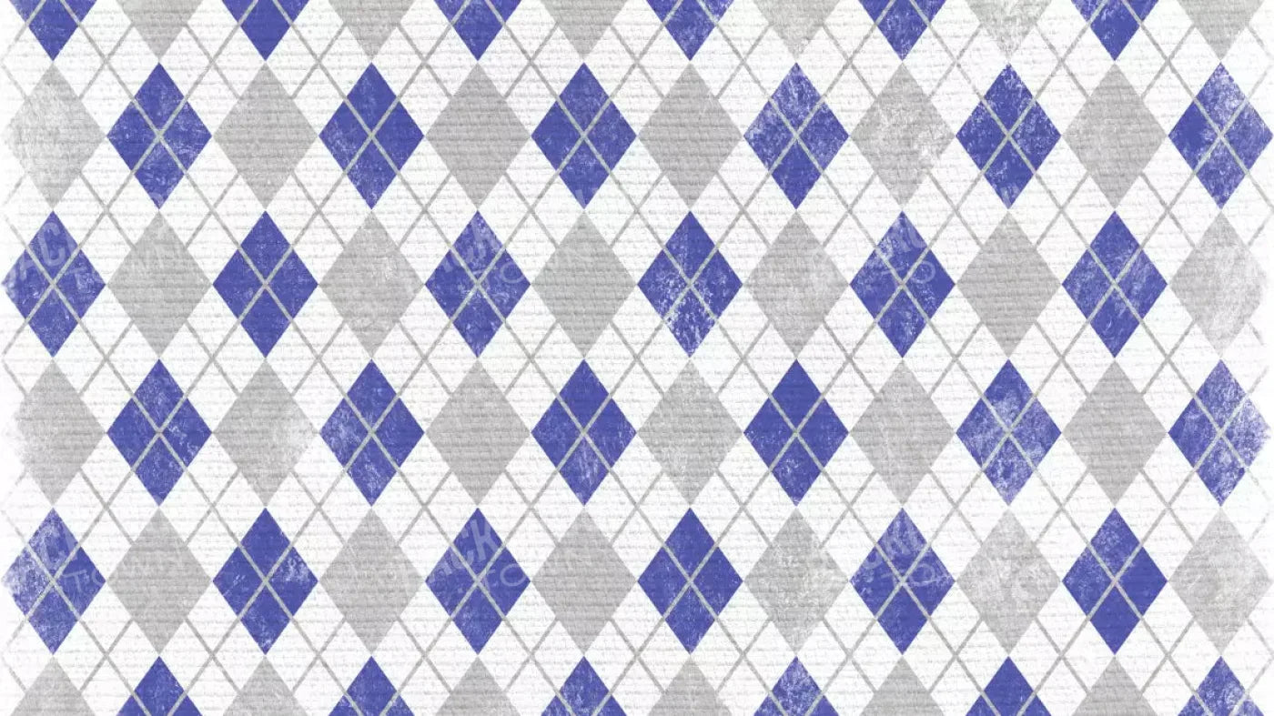 Argyle Blue 14X8 Ultracloth ( 168 X 96 Inch ) Backdrop