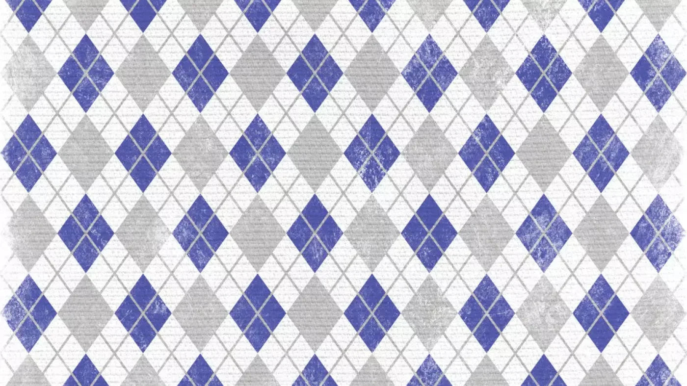 Argyle Blue 14X8 Ultracloth ( 168 X 96 Inch ) Backdrop