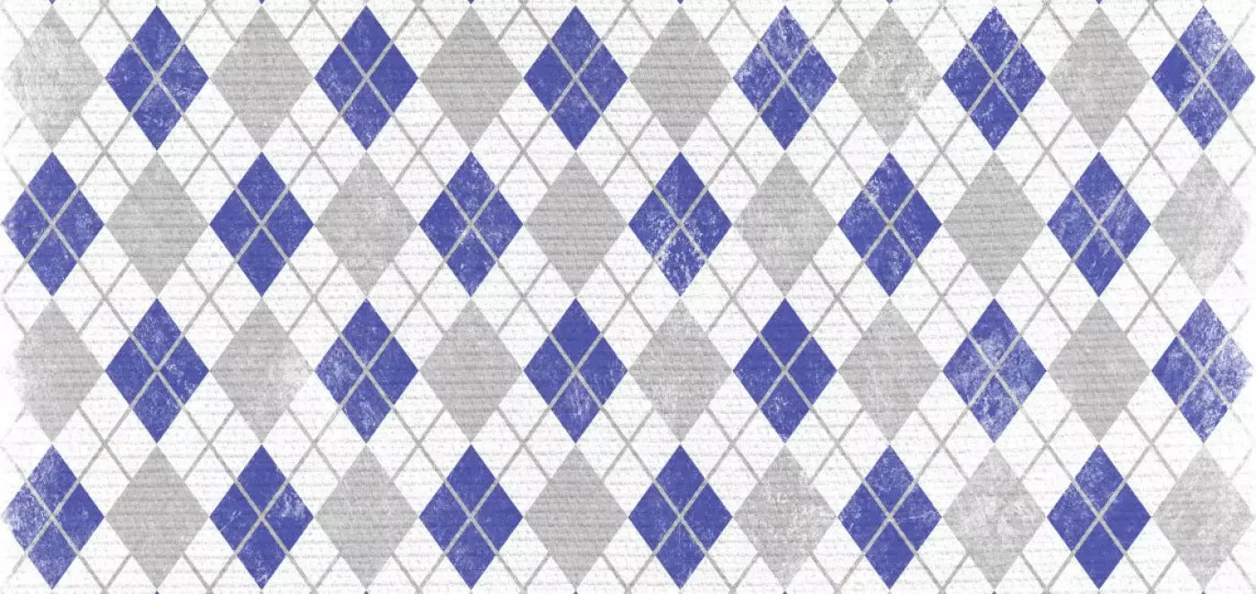 Argyle Blue 16X8 Ultracloth ( 192 X 96 Inch ) Backdrop