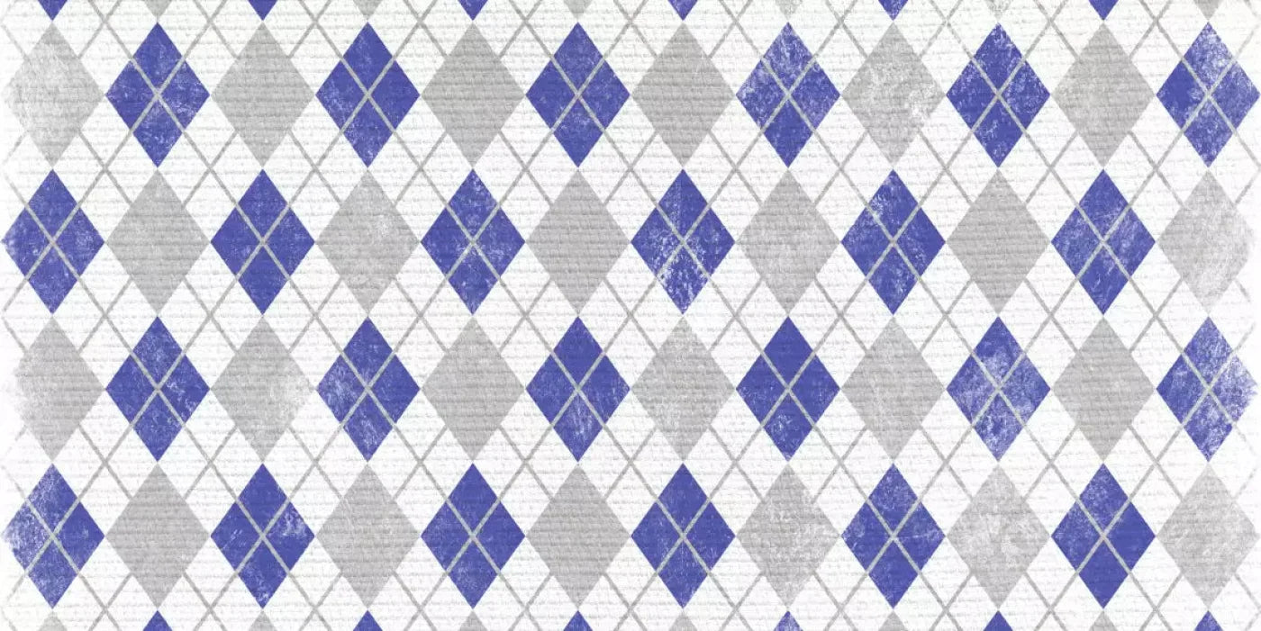 Argyle Blue 20X10 Ultracloth ( 240 X 120 Inch ) Backdrop