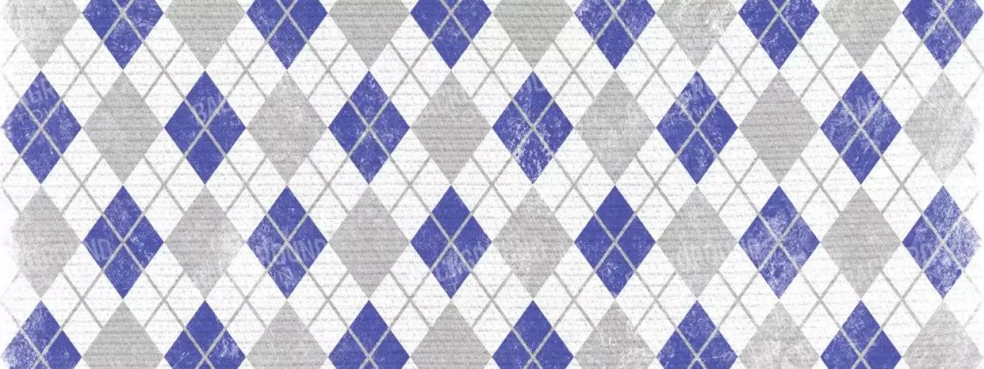 Argyle Blue 20X8 Ultracloth ( 240 X 96 Inch ) Backdrop