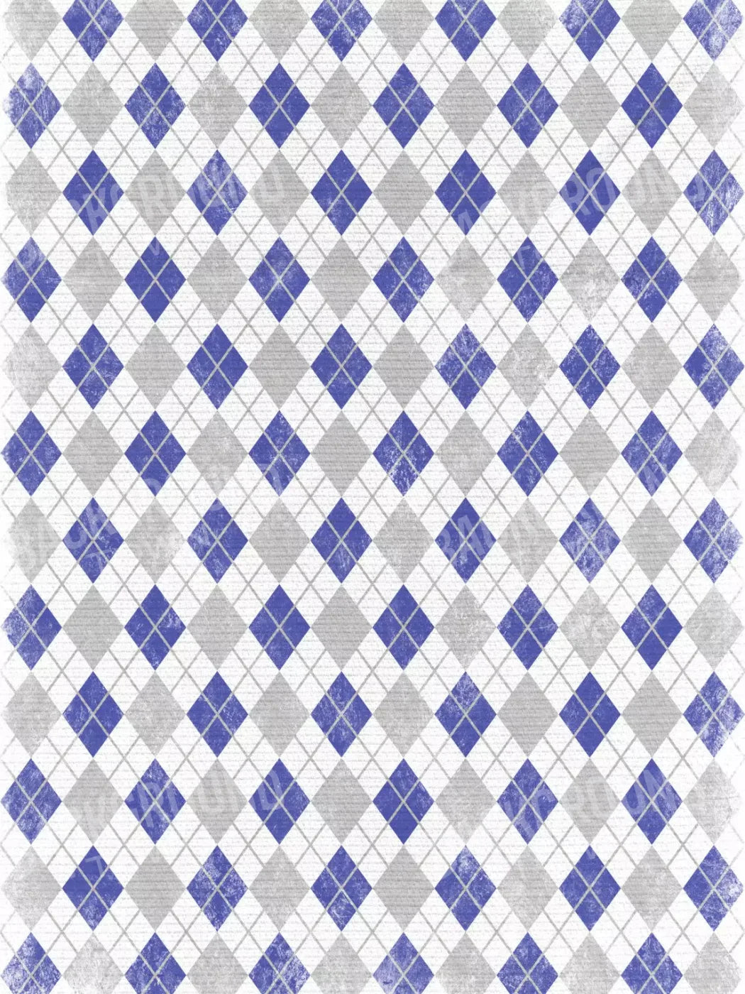 Argyle Blue 5X68 Fleece ( 60 X 80 Inch ) Backdrop