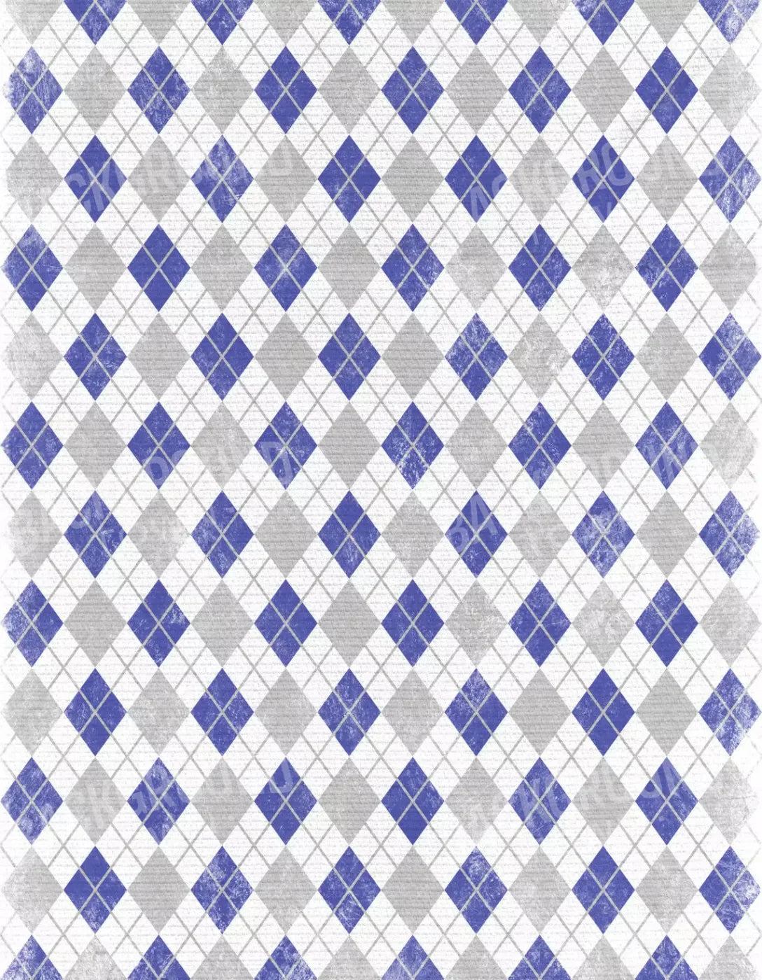Argyle Blue 6X8 Fleece ( 72 X 96 Inch ) Backdrop