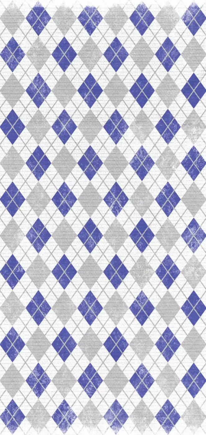 Argyle Blue 8X16 Ultracloth ( 96 X 192 Inch ) Backdrop