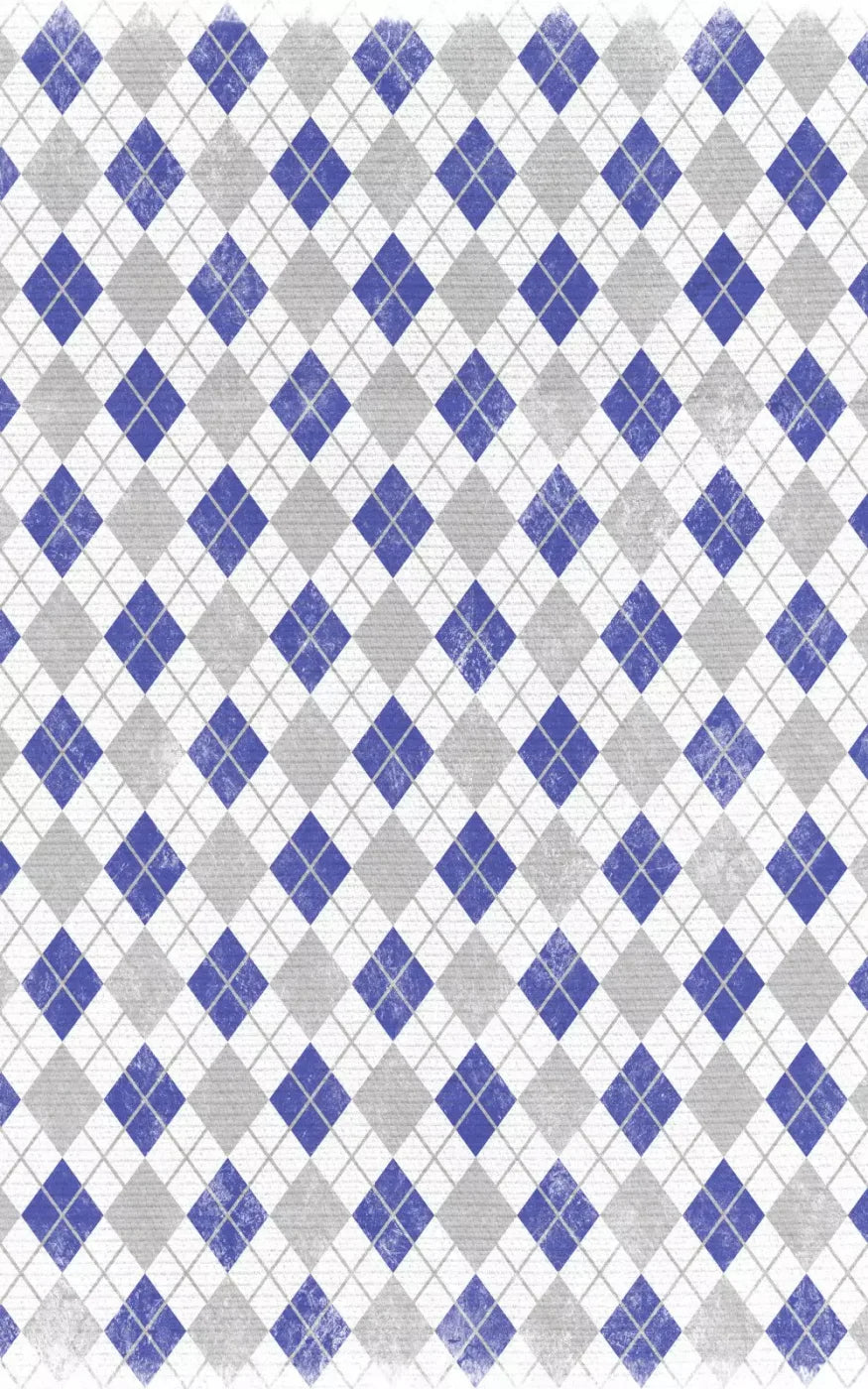 Argyle Blue 9X14 Ultracloth ( 108 X 168 Inch ) Backdrop
