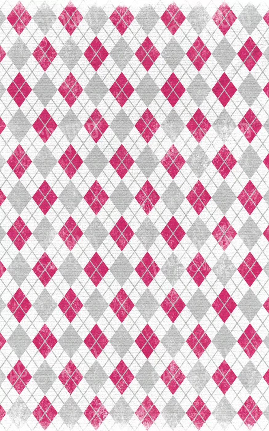 Argyle Pink 9X14 Ultracloth ( 108 X 168 Inch ) Backdrop
